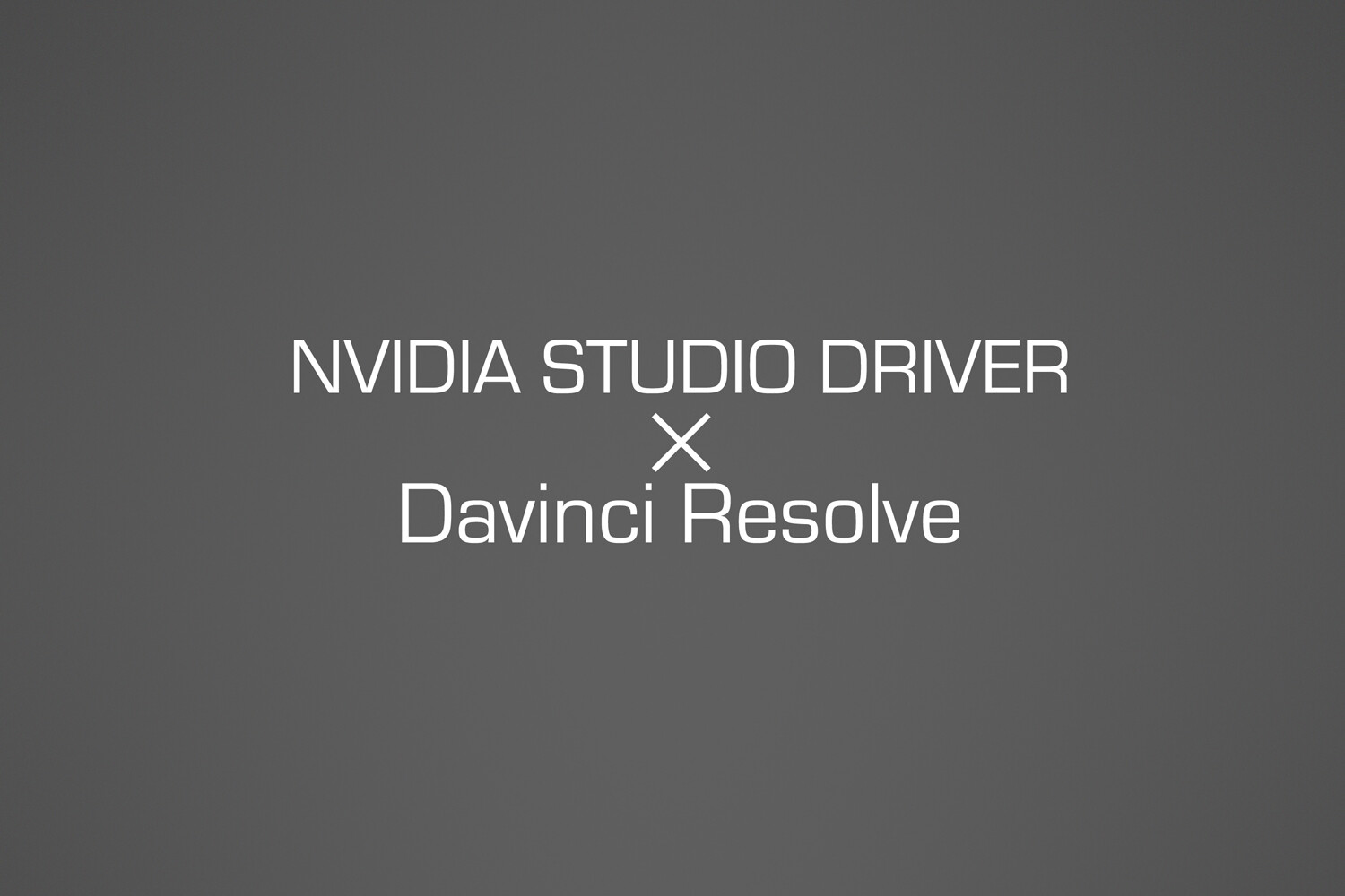 NVIDIA STUDIO DRIVERを入れたらDavinci Resolveのパフォーマンスが上がるかも